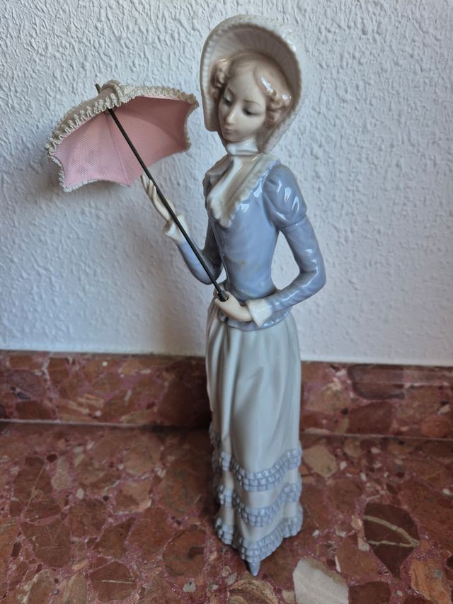 Cerámica de Lladró mujer con sombrilla