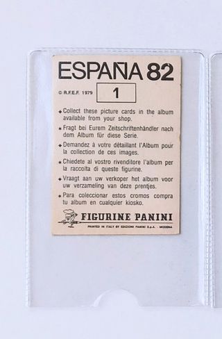 MUNDIAL ESPAÑA 82 CROMO 1 SIN PEGAR PANINI