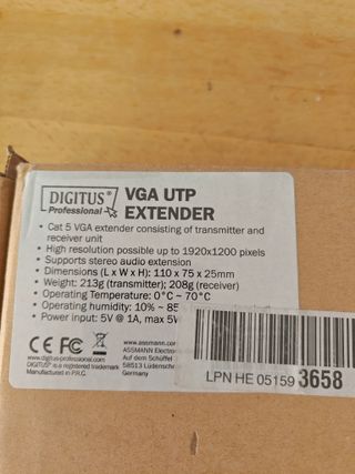 Estensore VGA UTP Digitus - Estende il segnale RJ45