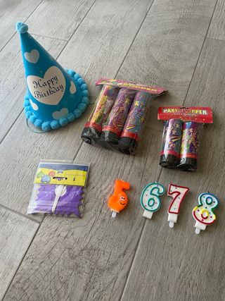 Candeline per torta e festoni