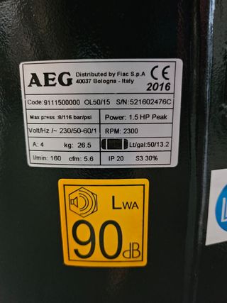 Compresor 50 litros 1.5.cv