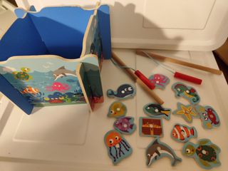 Juego de madera de pesca