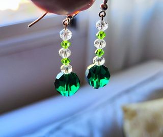 Pendientes de plata y cristal 