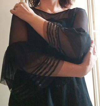 Blusa nera maniche 3/4