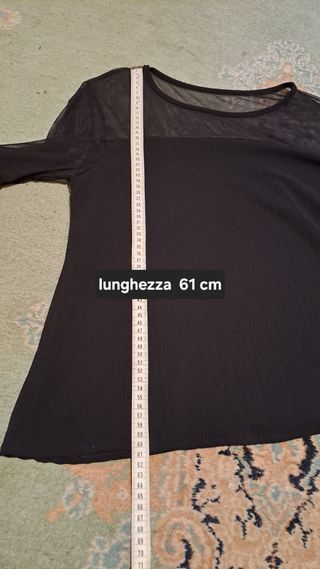 Blusa nera maniche 3/4