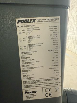 BOMBA DE CALOR DE PISCINA MARCA POOLEX