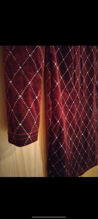 Vestido de fiesta terciopelo granate 