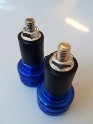 Contrapesos moto aluminio manillar 22 mm azul