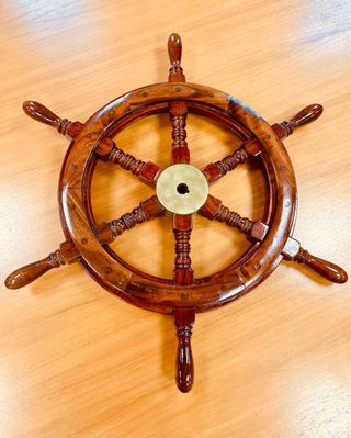 Timon barco madera