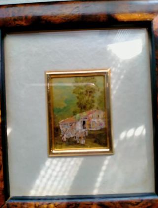 4 quadri foglia d'oro tiratura limitata 10x11x1,5