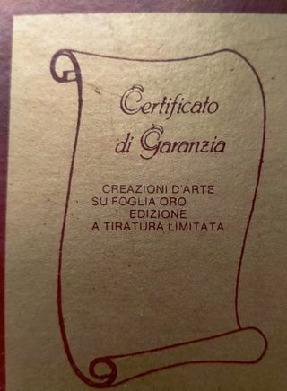 4 quadri foglia d'oro tiratura limitata 10x11x1,5