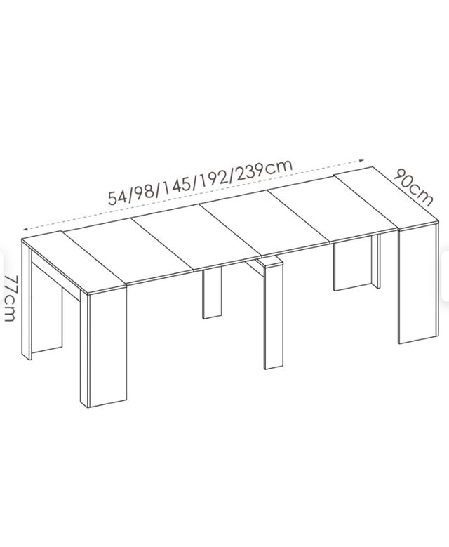 MESA COMEDOR EXTENSIBLE 5 posiciones