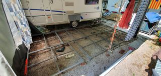 Suelo avance de madera para caravana