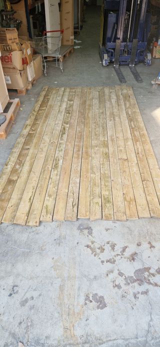 Suelo avance de madera para caravana