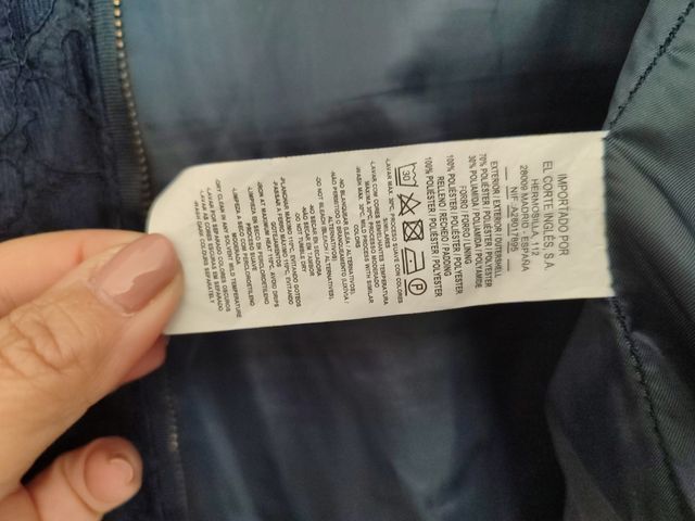 Anorak Azul marino Yera de Encaje