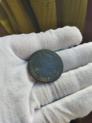 🪙 Moneda 8 maravedis 1845 Isabel ll SG