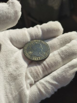 🪙 Moneda 8 maravedis 1845 Isabel ll SG
