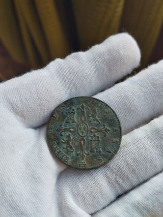 🪙 Moneda 8 maravedis 1837 Isabel ll SG