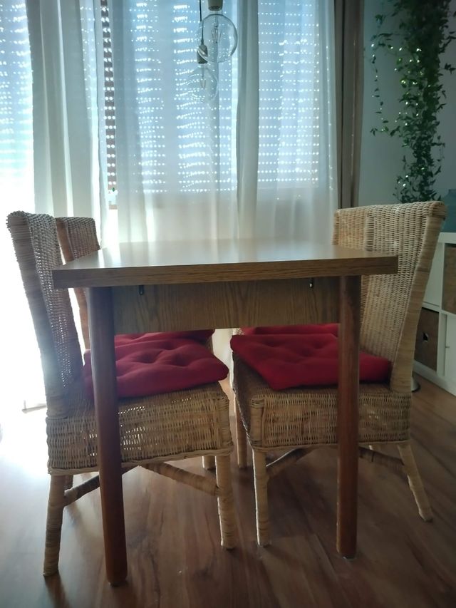 SET N.4 SEDIE RATTAN NATURALE MILADY