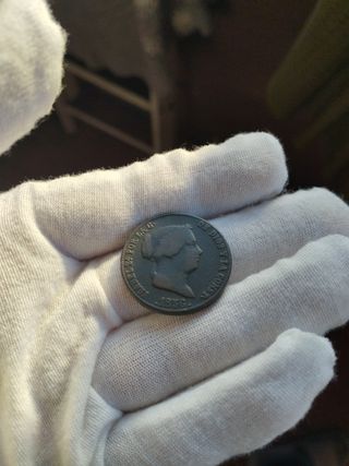 🪙Moneda 25 centimos real 1856 Isabel ll SG