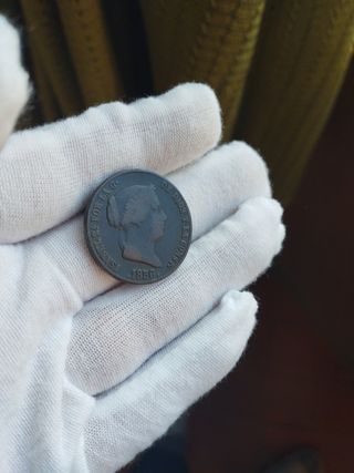 🪙Moneda 25 centimos real 1856 Isabel ll SG