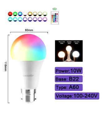 Bombilla LED inteligente RGBW mando