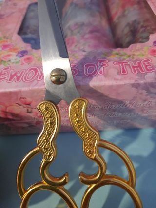 Tesoura Aço Retro, Vintage dourado