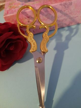 Tesoura Aço Retro, Vintage dourado