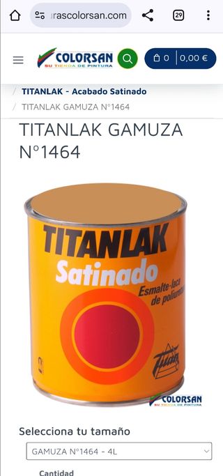 Lote de 2 botes titanlak gamuza 4 litros 