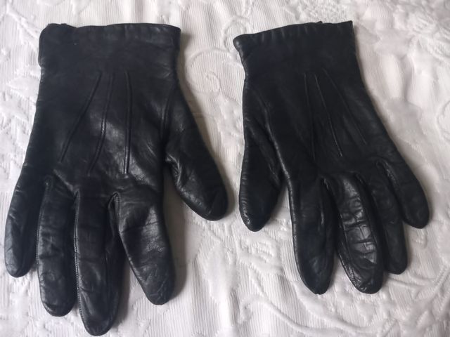 Elegantes guantes de piel mujer talla M