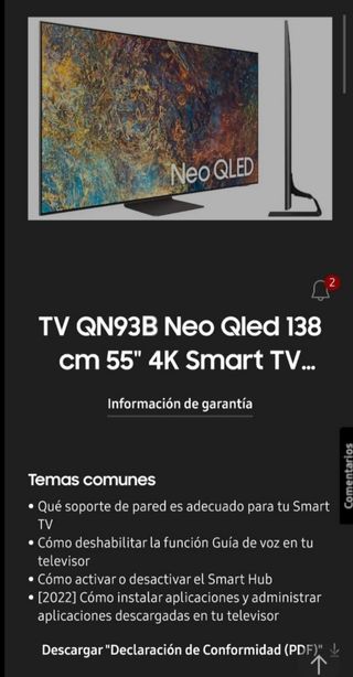 SMART TV 55" SAMSUNG NEO QLED