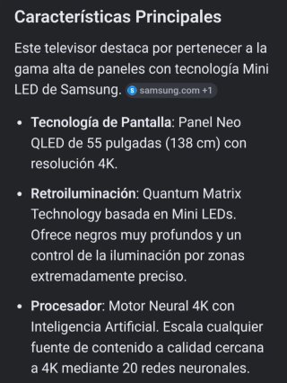 SMART TV 55" SAMSUNG NEO QLED