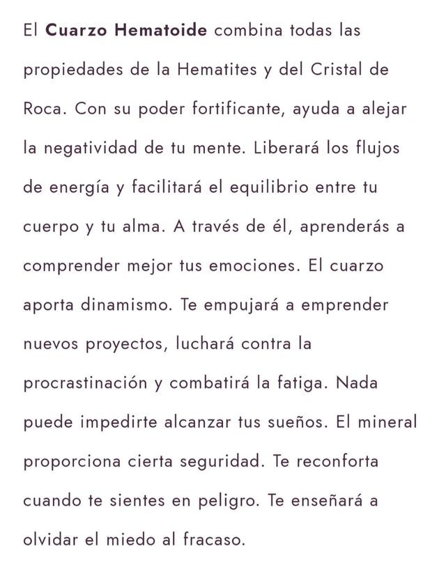 CUARZO HEMATOIDE ESPECIE RARA