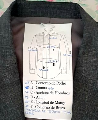 CHAQUETA HOMBRE VERANO TALLA GRANDE COLOR NEGRA