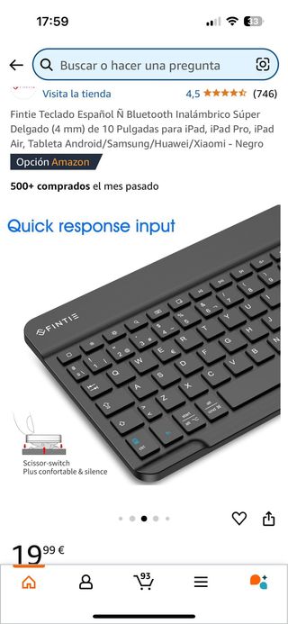 Teclado inalambrico tablet