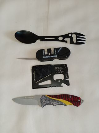 Lote acampada 4 productos