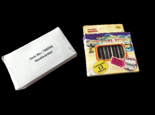 SCALDAMANI CON 12 BASTONCINI DI COMBUSTIBILE