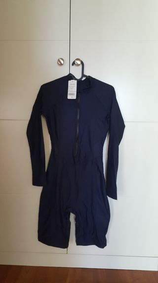 Bañador Deportivo Largo de Natación Mujer Talla S