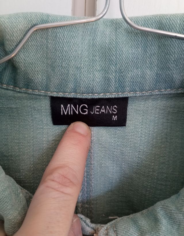 Chaqueta vaquera azul claro MANGO REBAJADO