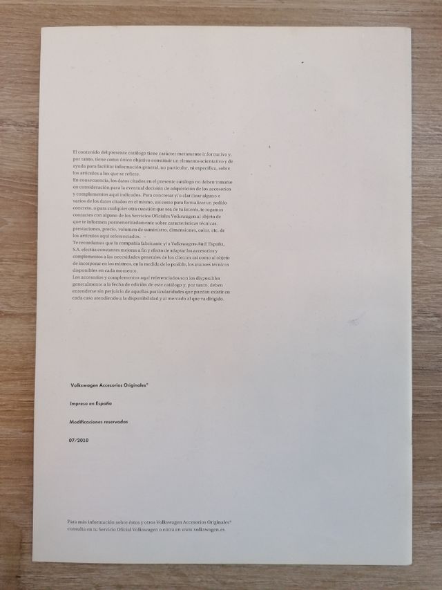 Catálogo accesorios VW POLO