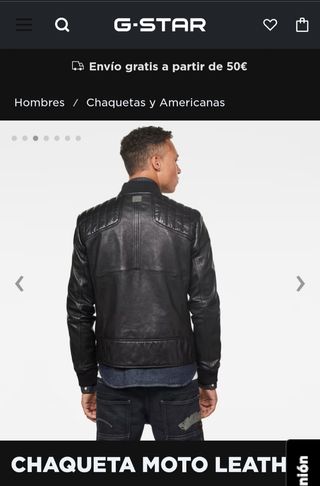 Cazadora GSTAR XS S Cazadora piel cuero Biker xwz 