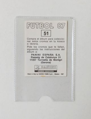 GARY LINEKER 51 FUTBOL 87 SIN PEGAR PANINI