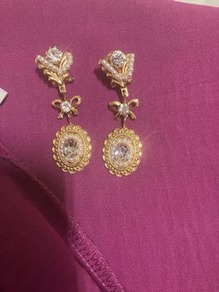 Pendientes fallera niña miden 5 ctm y medio