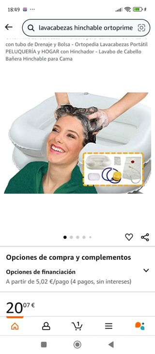 Lavacabezas hinchable Ortoprime ❤️