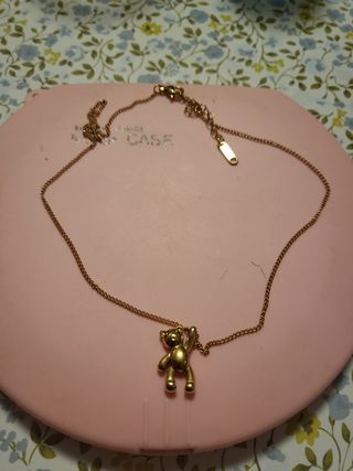 Cadena de acero inoxidable con osito