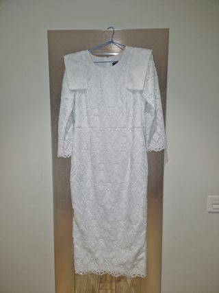Vestido fiesta Talla 40 blanco
