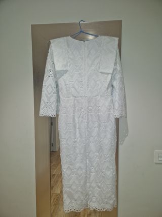 Vestido fiesta Talla 40 blanco
