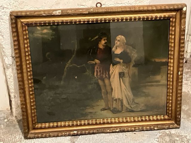 Quadro antico oleografia