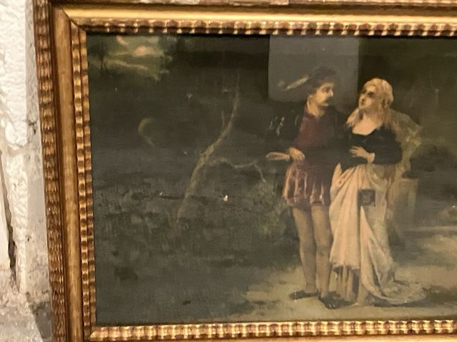 Quadro antico oleografia