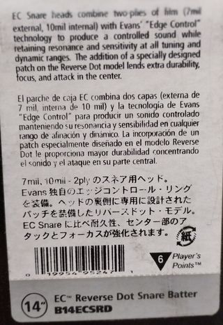 Parche de caja EVANS® 14"